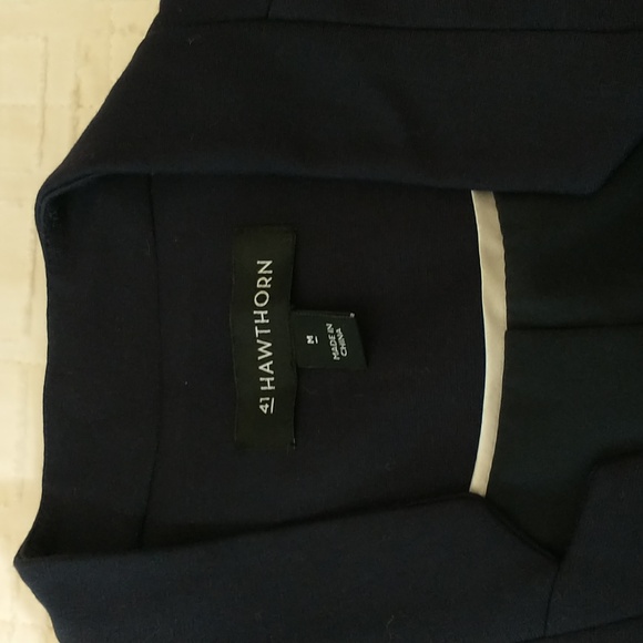 41 Hawthorn Notched Collared Knit Blazer, Navy Blue, Women's Size Medium, Career - Picture 3 of 8